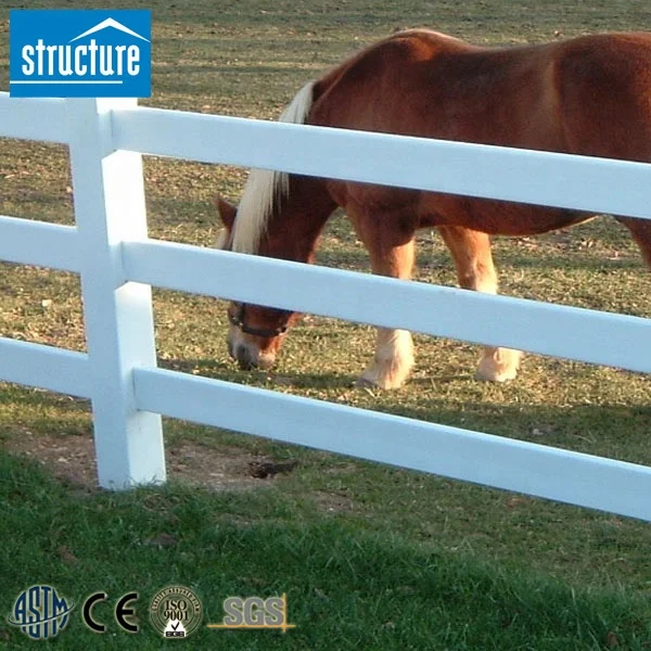 PVC post and rail fence for wholesale