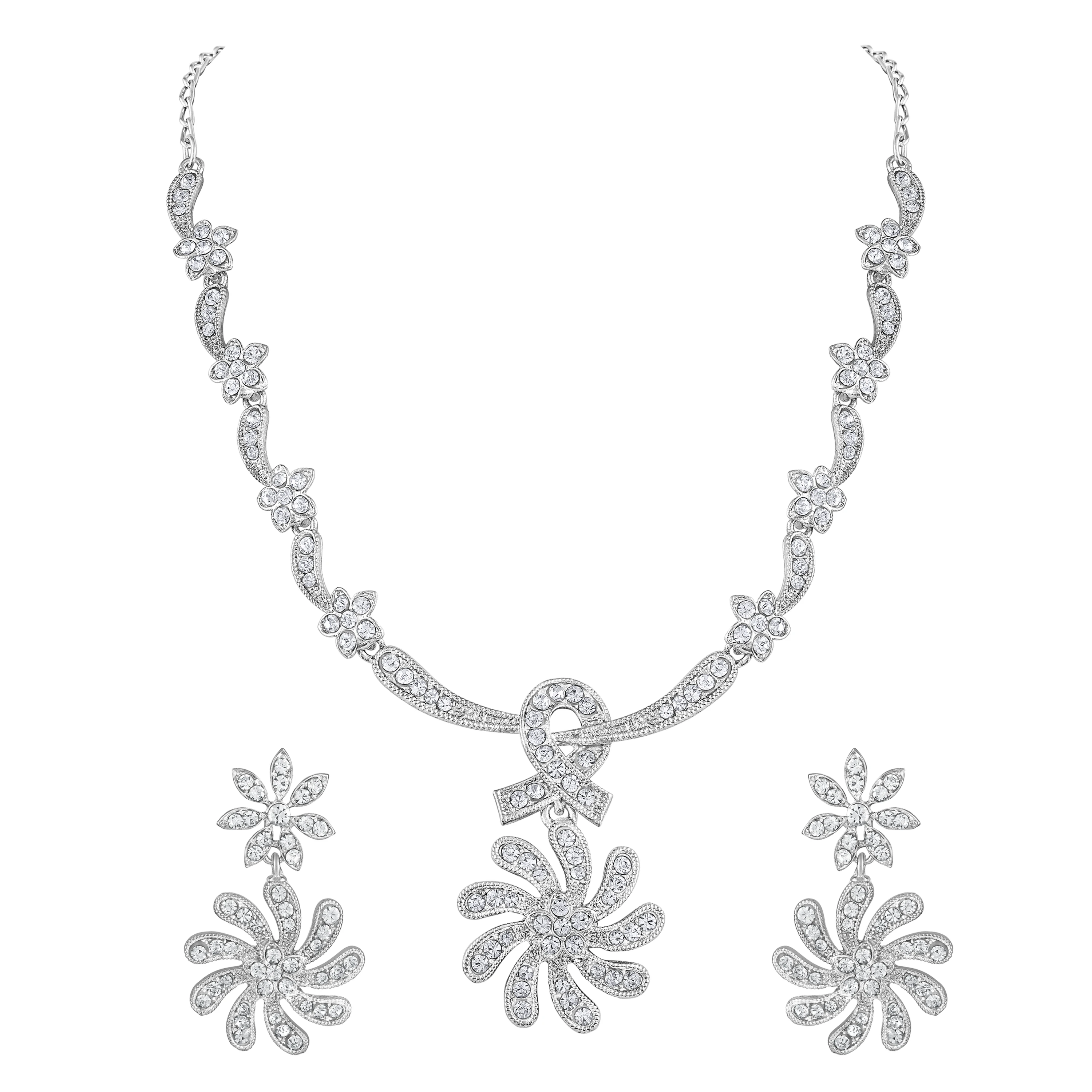 
Wholesale Indian Asmitta Fancy Elephant Design oxidised Silver Plated Matinee Style Necklace Set For Women 