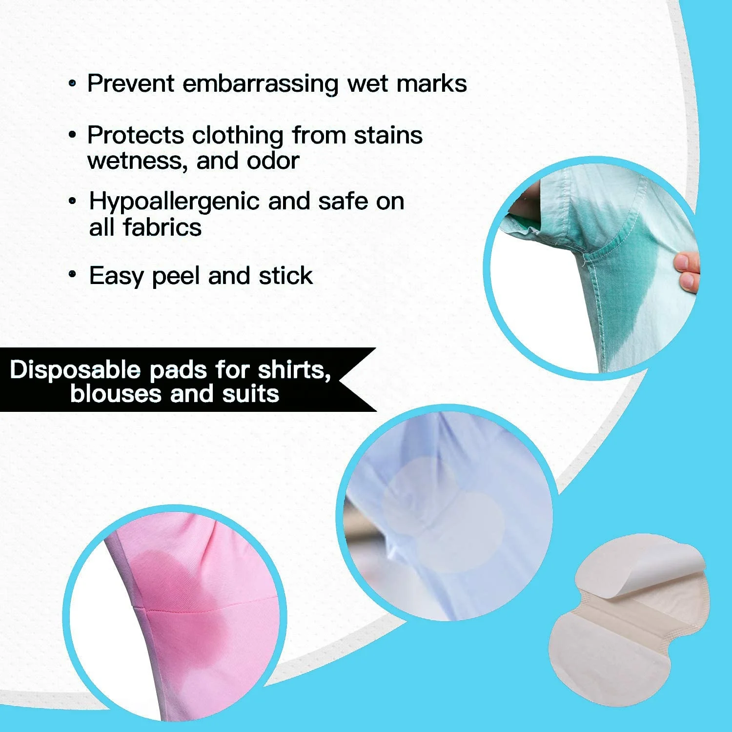premium ultra thin disposable amazon best seller underarm sweat pads for shirts armpit