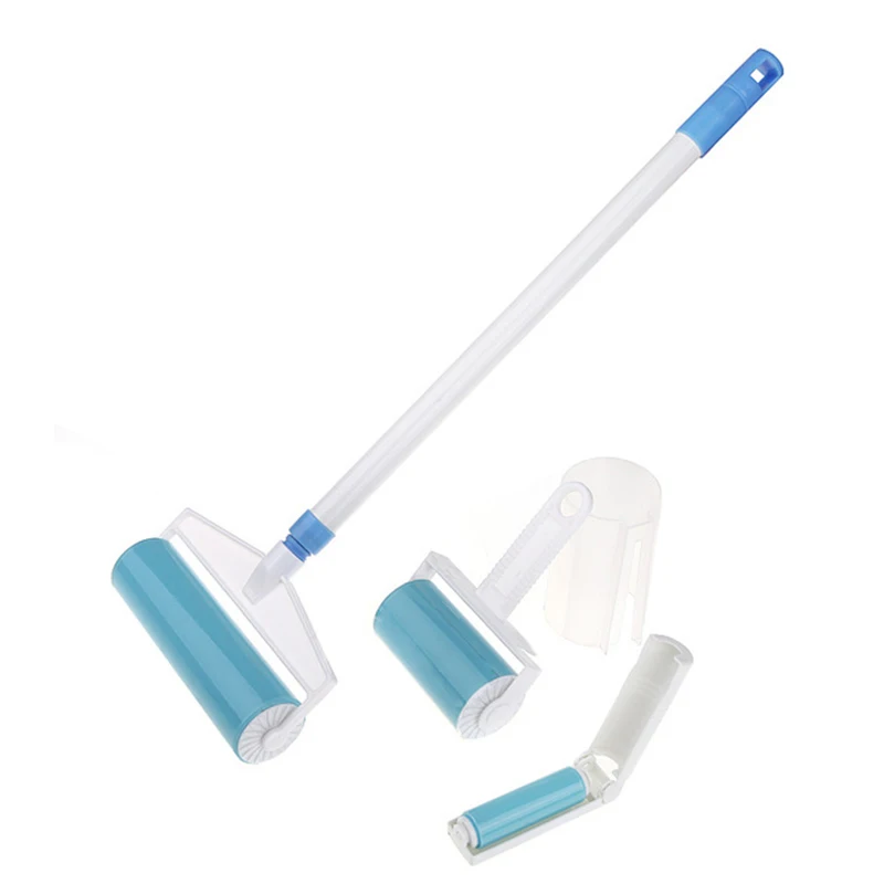 Hair sticking device can be washed household large extension telescopic rod portable laundry dust roller brush