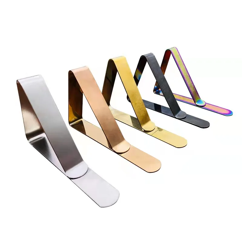 Stainless Steel Tablecloth clip with Different Color