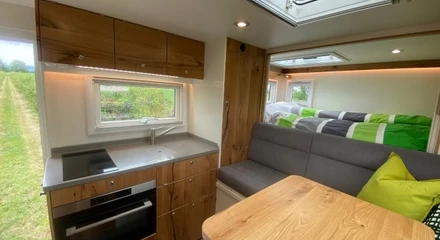 Ecocampor UTE Luxury Offroad Truck Camper Van Motorhomes Fiberglass Expedition Canopy for Camping Expedition Kitchen Features