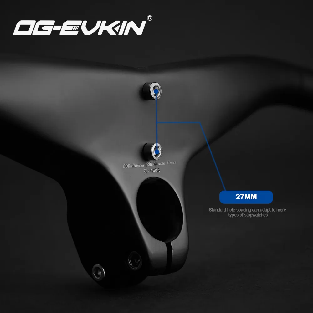 OG-EVKIN HB2000 Integrated MTB Mountain Bike Handlebar T1000 Carbon Rise 800mm 7-Degrees UD Matte Bicycle XC Flat Bar Stem Bike