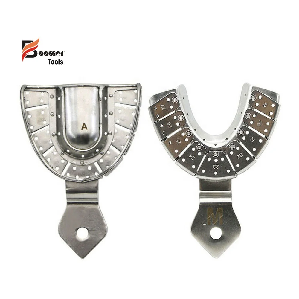 
Denture Dentistry Orthodontist Set of 10 Perforated Impression Trays Stainless Steel Autoclavable Instruments 