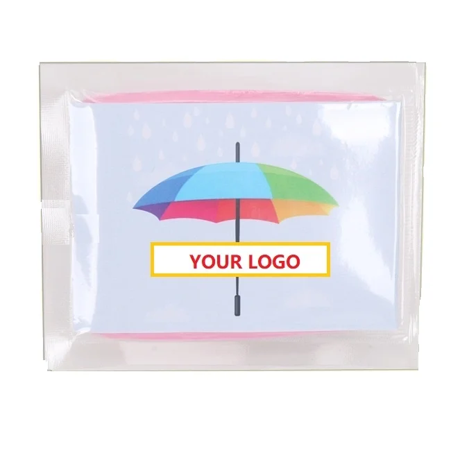 Super thin small pocket disposable vacuum bag wallet rain poncho