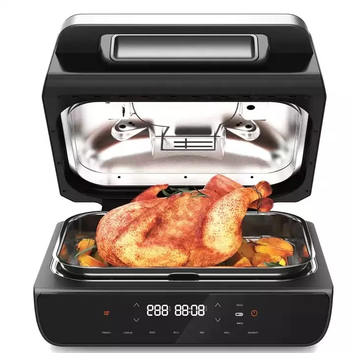 6 in 1 Smokeless Indoor Grill With Thermostat & Air Fryer With Digital Touch Control Panel Air Fryer Grill