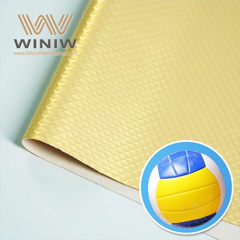 Various Color Mold Resistant Faux Micro Fiber Material Artificial Synthetic Leather Microfiber Volleyball Material