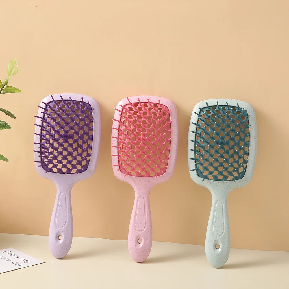 Barber Styling Tool Tangled Hair Comb Hair Brush Massage Anti-static Hollow Out Wet Curly Hair Brushes