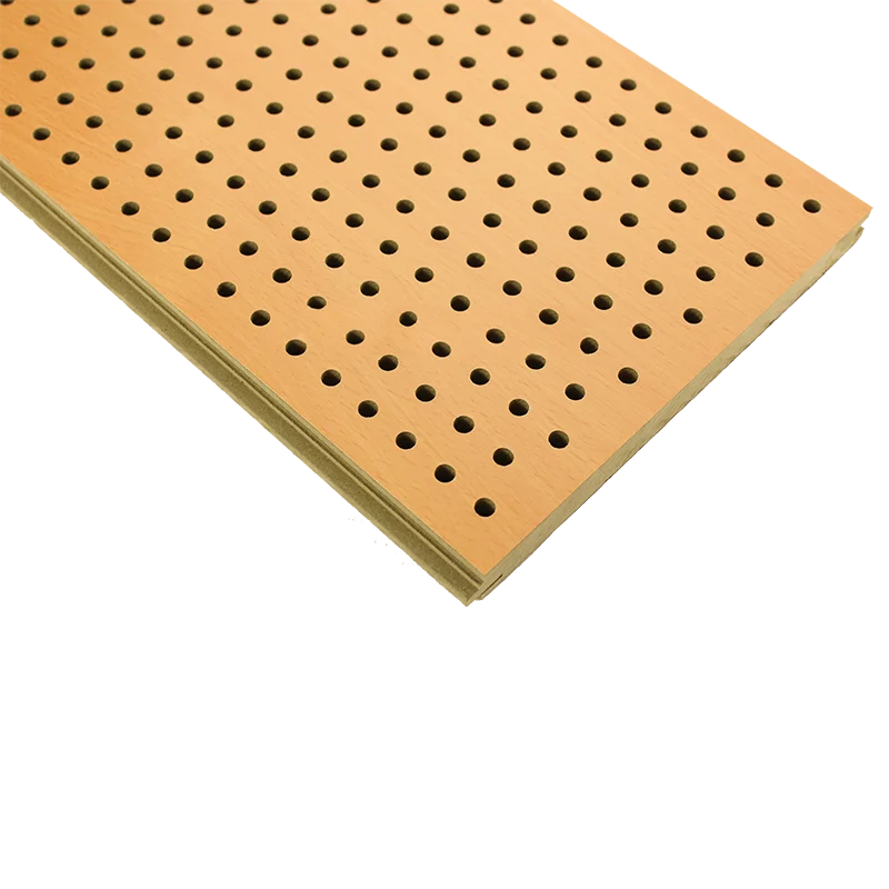 Sound Absorbing Indoor Decorative MDF Wood Acoustic Perforated Wall Panel