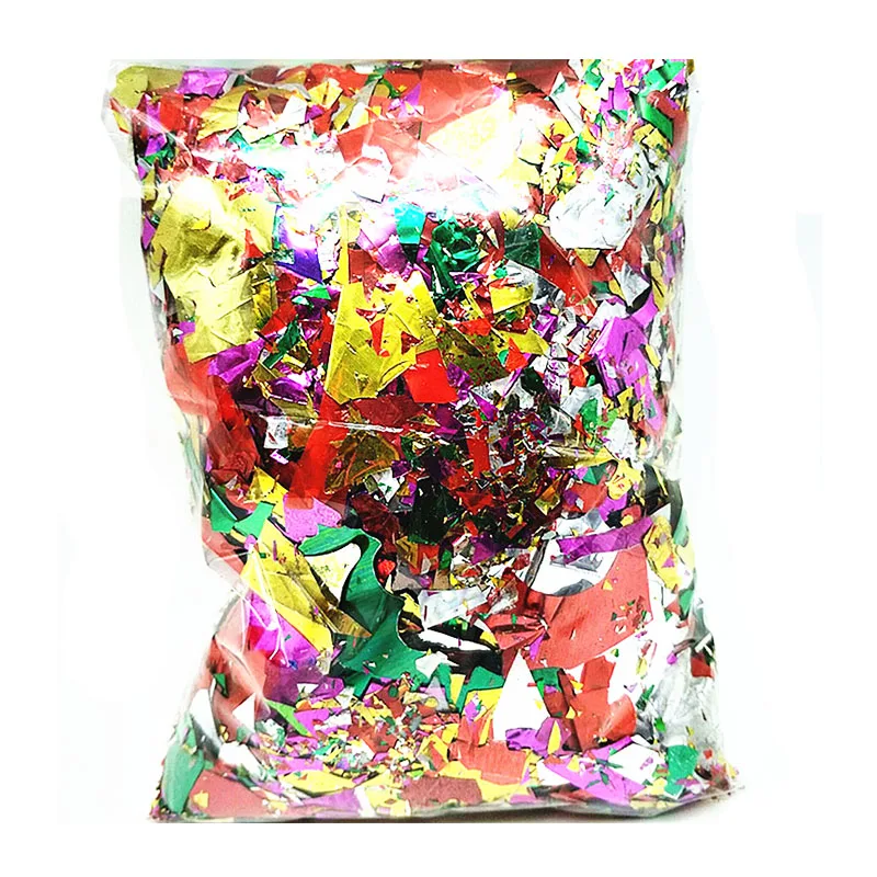 Flameproof Mylar Confetti For Confetti Machine Outdoor Full Color Papers Shred Decoration Metallic Foil Confetti Colorful Paper