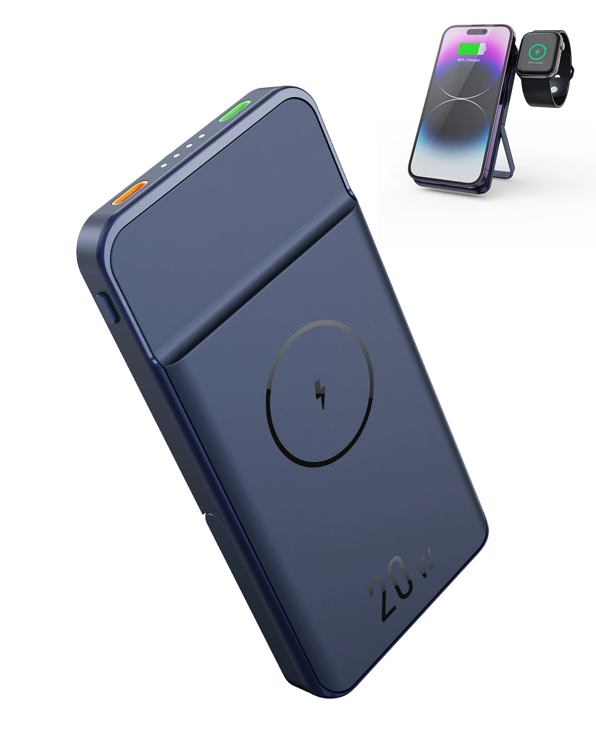 KC PD 20W 10000mAh Fast Charging Power Bank Station for iPhone 14 13 12 Mini Portable 15W Magnetic Wireless Charger Power Bank