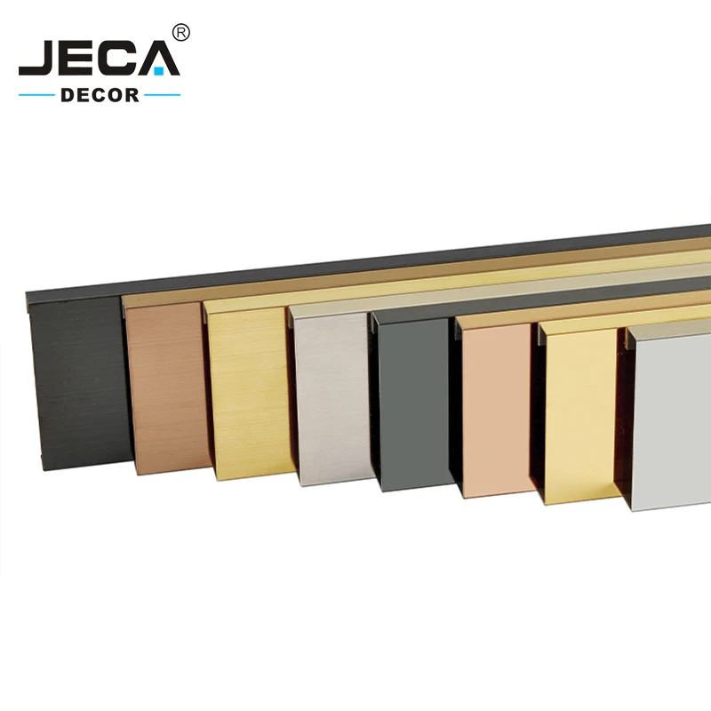 JECA Tile Accessories Stainless Steel 304 Skirting Profiles For Wall Decoration Factory Price Skirting Board Metal Tile Trims