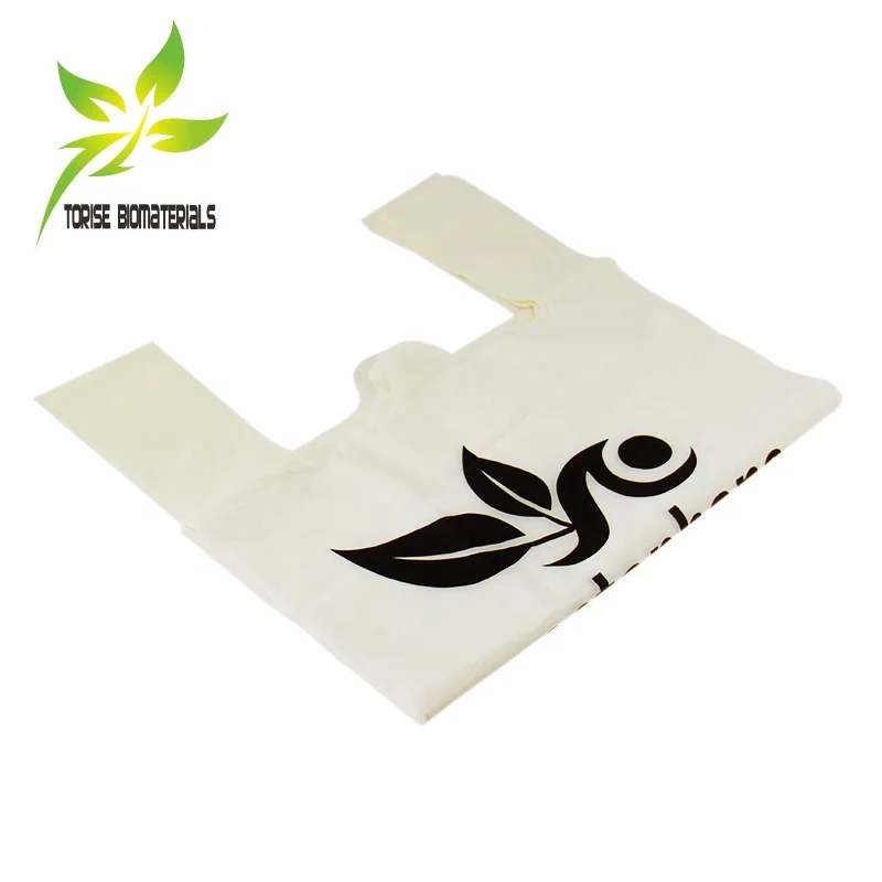 Torise shopping bag with logos strong capacity high bearing force custom T-shirt bag biodegradable bag for small business