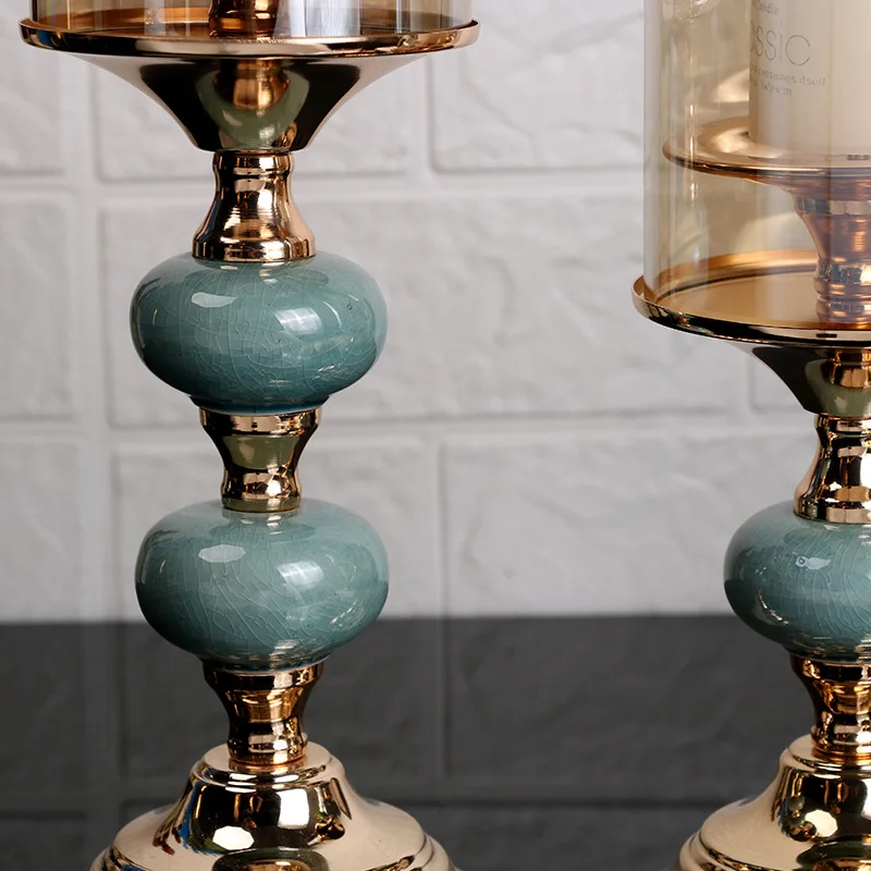 Guangzhou wholesale luxury household home interior decoration accessories marriage wedding decor bohemia glass candle holders