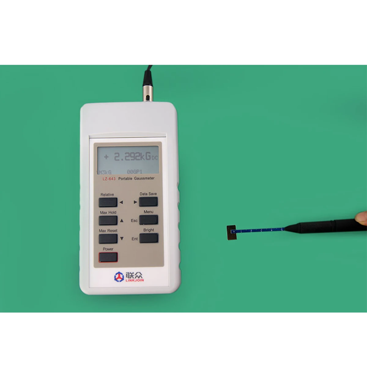 LINKJOIN LZ-643 portable gauss meter polarity judge magnetic field indicator gaussm manufacture with CE trade assurance supplier