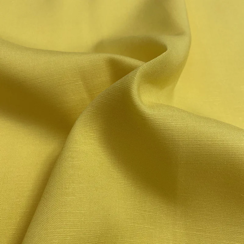 Wholesale Pure Color Linen Viscose Polyester Blend Fabric