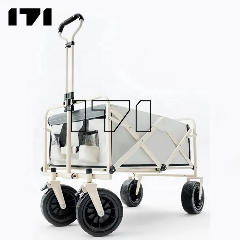 Outdoor Garden Multipurpose Collapsible Foldable Utility Beach Trolley Cart Camping Folding Burleigh Wagon