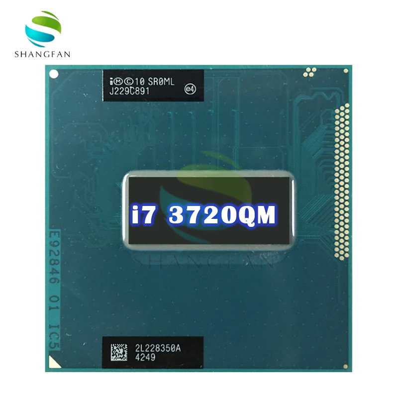 
For Intel Core i7 3720QM i7 3720QM SR0ML 2.6 GHz Quad Core Eight Thread CPU Processor 6M 45W Socket G2 / rPGA988B 