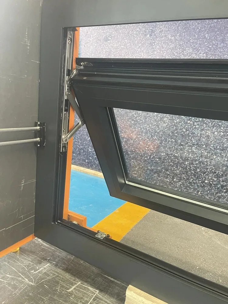 Minglei Australia Standard Double Glazed Thermal Windows Break Rain Protection Aluminum Awning Windows