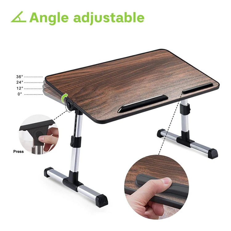 Стол компьютерный складной Универсальный Регулируемый, прикроватный столик для ноутбука, для детей