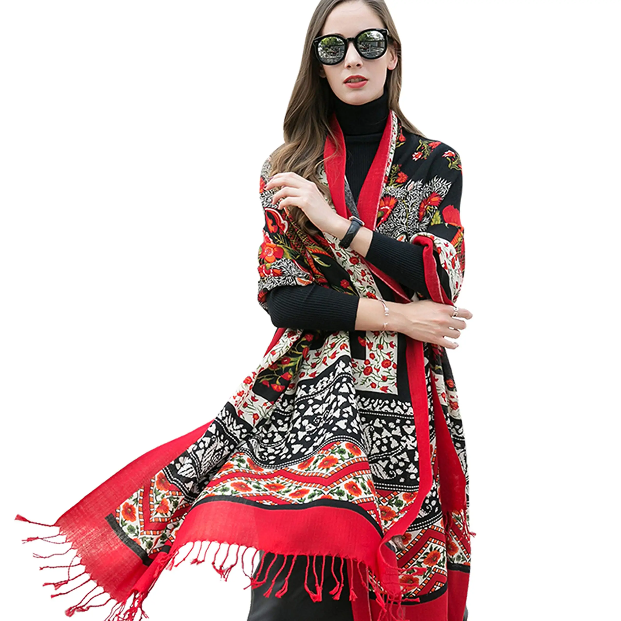 DanaXu Newest Desgin Hot Sale Pure Wool Shawl Scarf Muslim Women Hijab