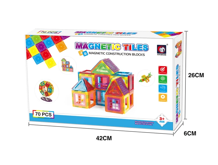 3D Construction Car Model Building Educational Toys Magnetic Tiles Kids Building Blocks Gift Set