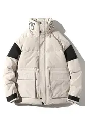2022 New Model Contrast Color Mens puffy Goose Down Parka Jacket Men Winter Puff Jacket Mens Down Jacket