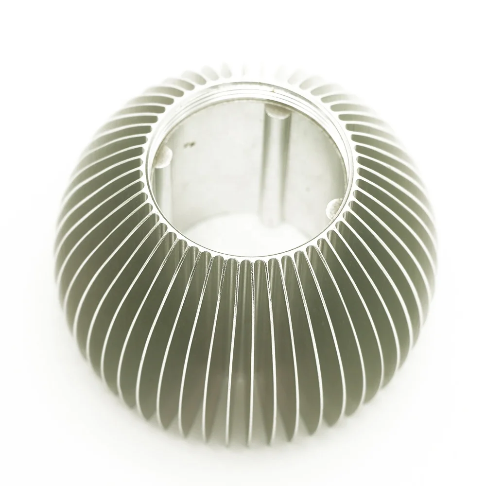 
best selling silver anodize LED aluminium extruded round circular heat sink 