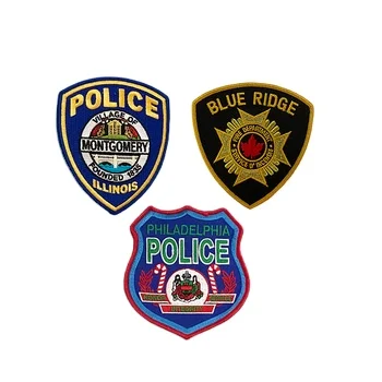 Custom Shield Bear Patches Embroidered Iron on Sew on Badge Logo Tactical Patch Hook & Loop for Clothes Hats