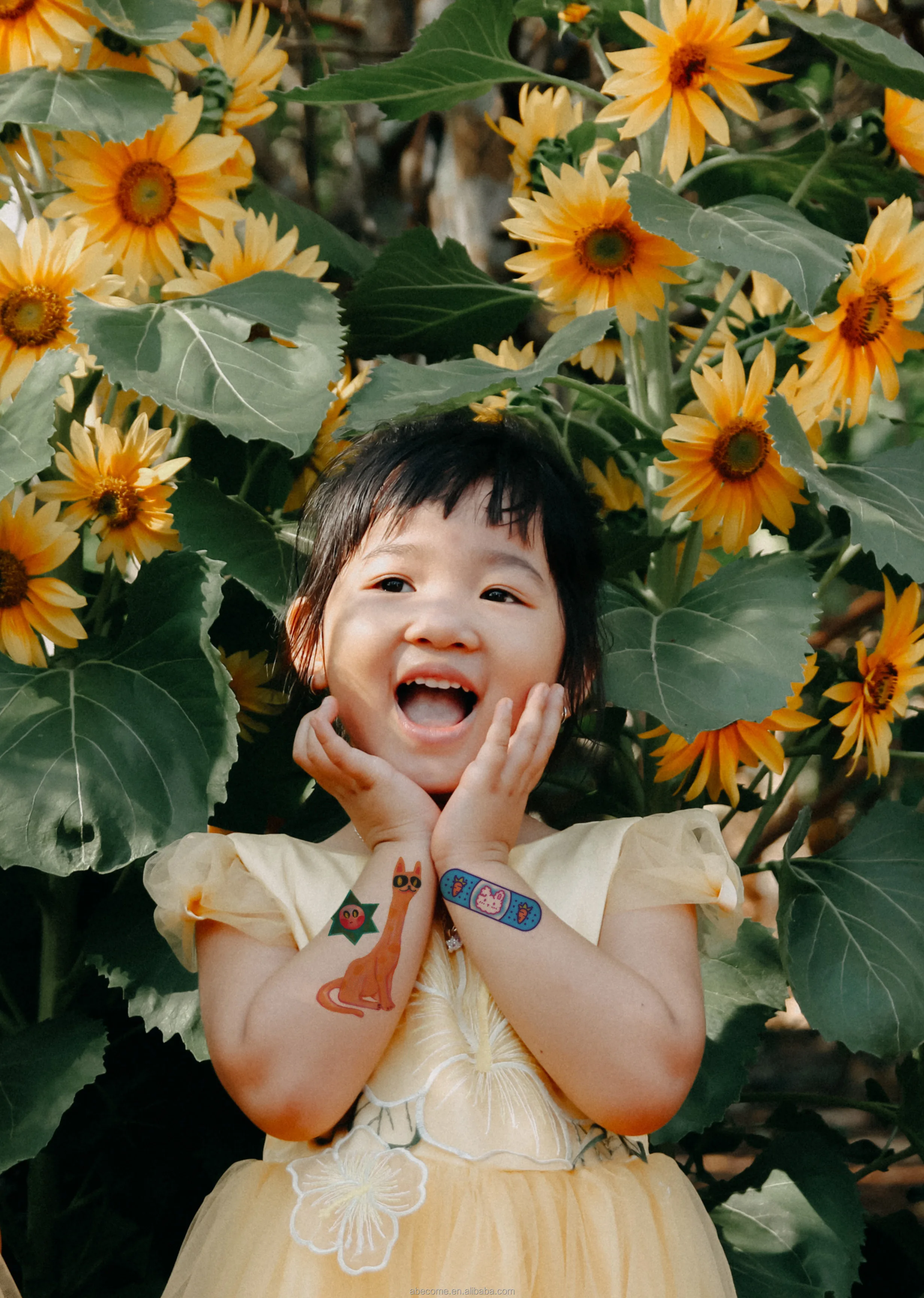 Kids Cute Tattoos Party Customize Tattoo Fashionable Design Water Transfer Body Temporary Colorful Sticker