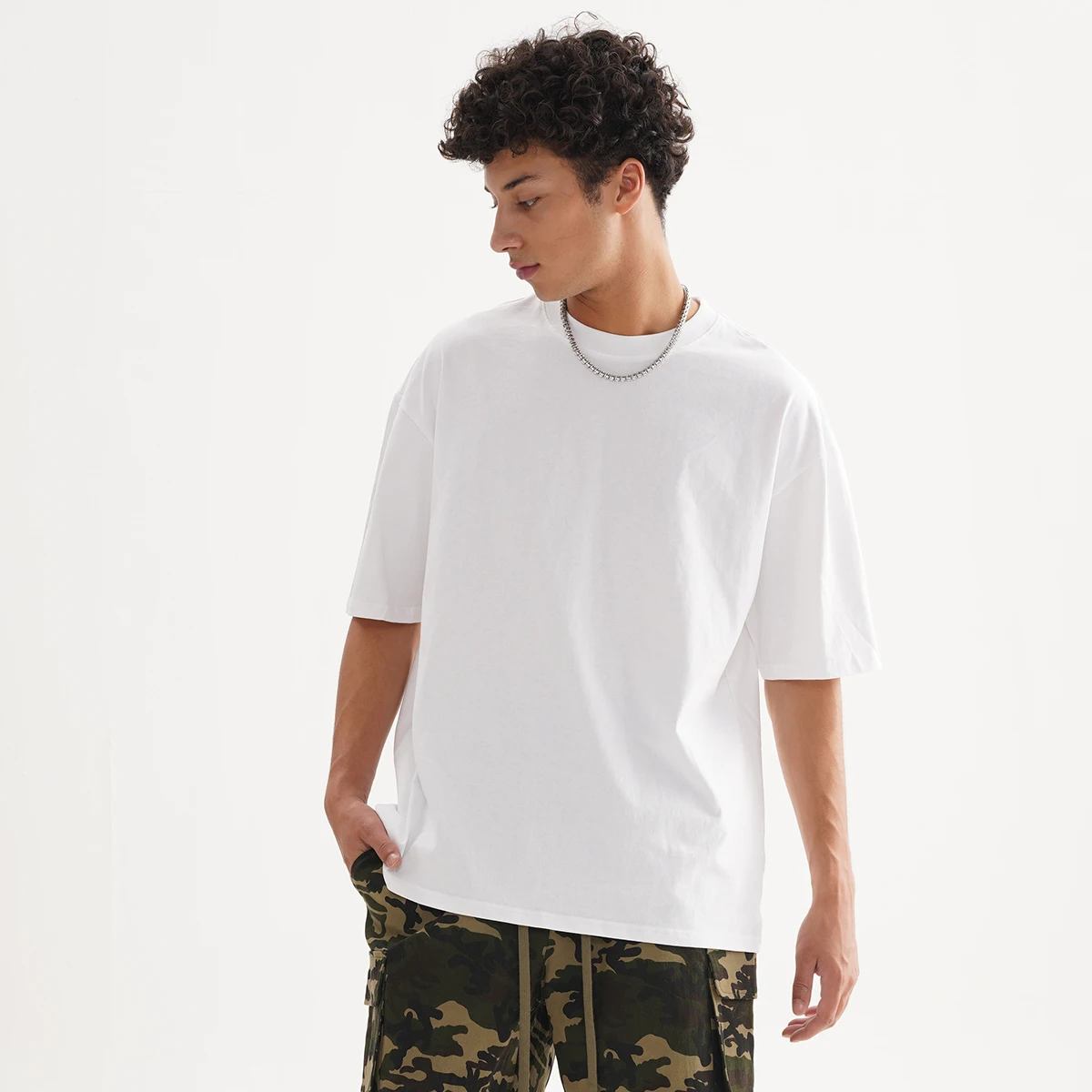 Blank Cotton Street Wear Tshirt Oversized Drop Shoulder T-shirt Custom High Quality Print Clothes T shirt for Men