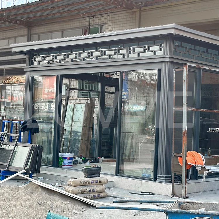 Exclusive Space Custom Outdoor Aluminum Frame Winter Garden Room High Quality Prefabricated Glass Sunroom