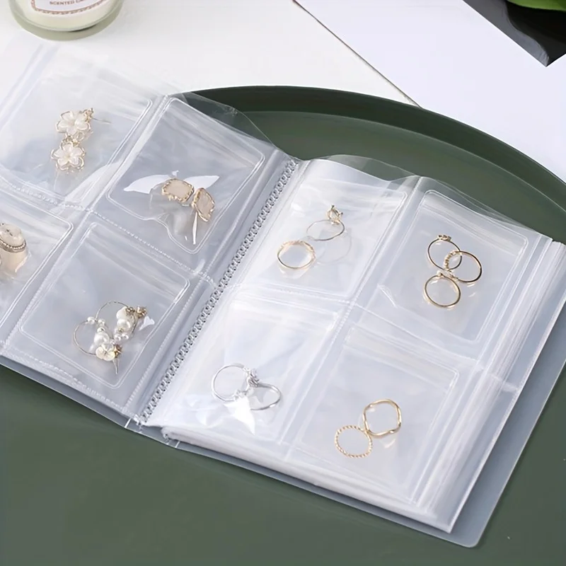 Plastic Transparent Dustproof Storage Bag Grids Anti oxidation Jewelry Storage Bag Packaging Display Jewelry Photo Album