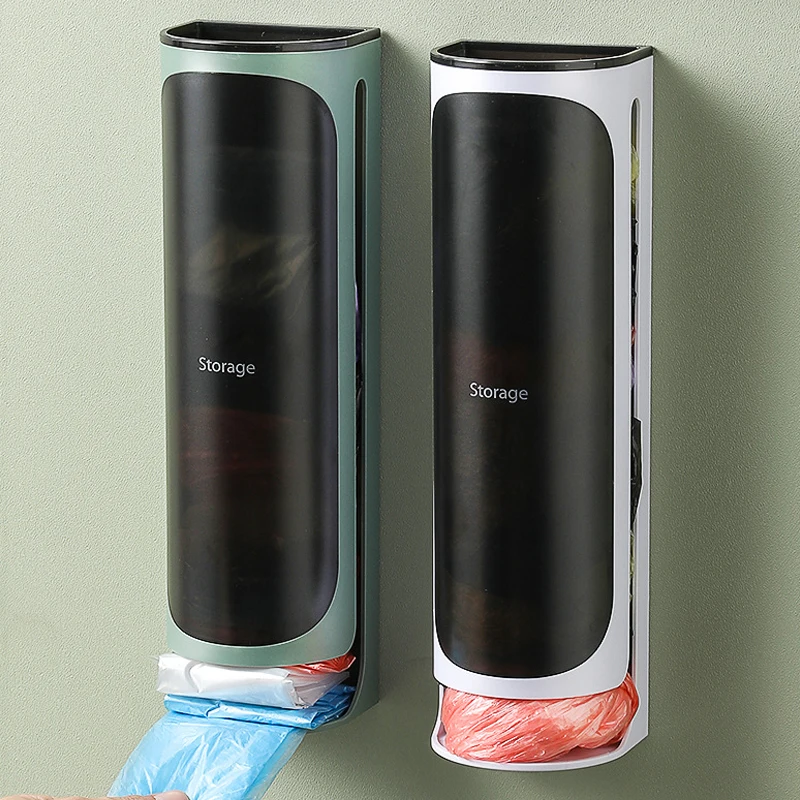 Factory Wholesale plastic bag kitchen wall mounted garbage bag storage box