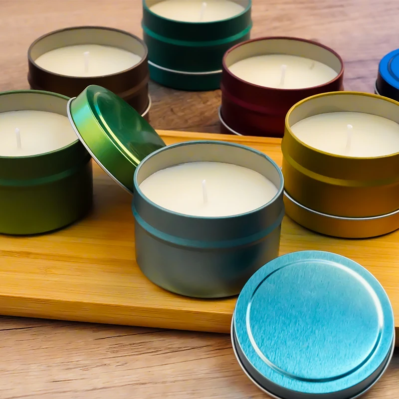 Luxury Soy Wax Candle Scented Velas Aromaticas Candles Romantic Tin Candle Jars