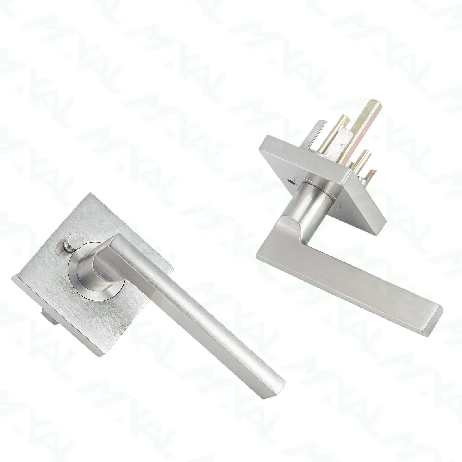 Free Sample Aluminum Alloy Square Lever Lock Interior Wooden Door Mortise Lock Lever Handle Door Handle Lock Set