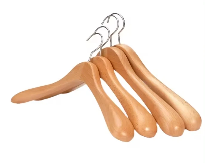 Best selling wide shoulder elegant custom boutique clothes wooden hanger wholesale