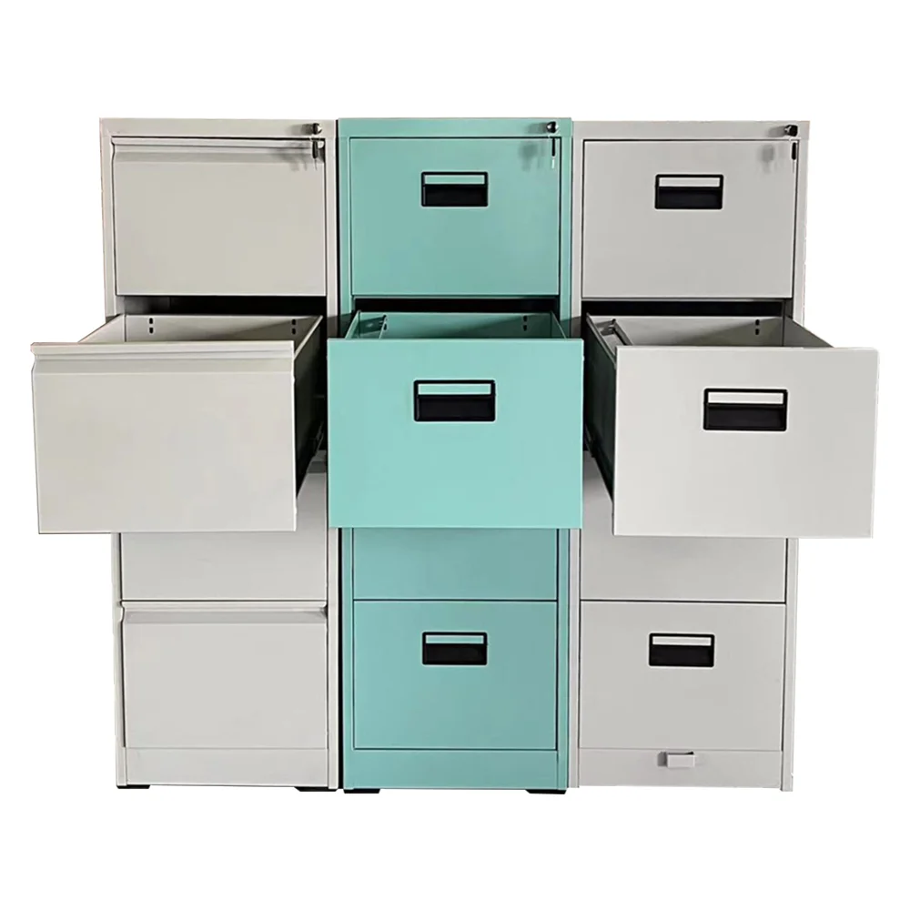 GD new 4 Drawer Cabinet Office Lockable Lateral Vertical Filing Drawers Storage Cheap With Safety Lock Steel file cabinet