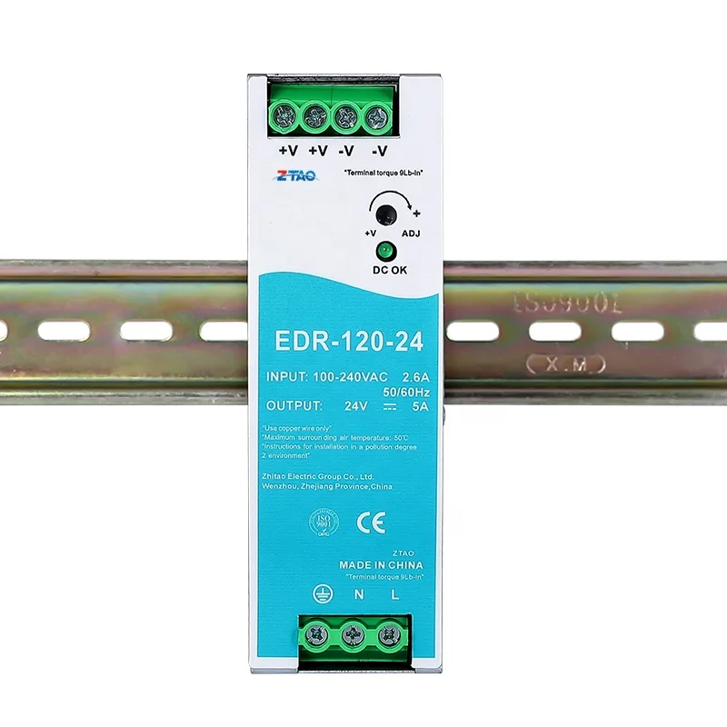 EDR-120-48 smps 48v Din Rail Power Supply 24v 5a 48v 2.5a switch model supply for 48v ac to dc converter with high frequency