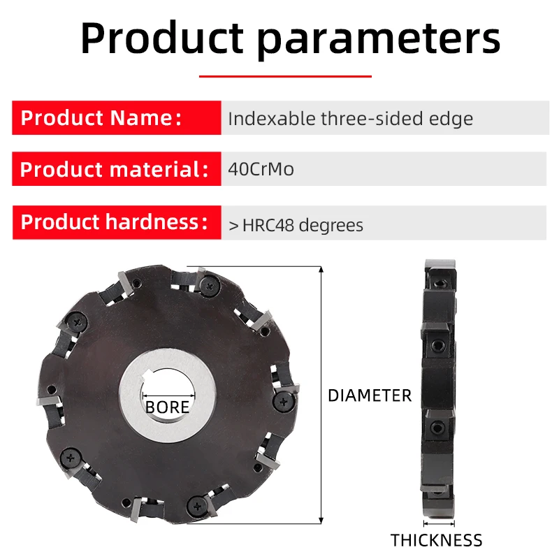 arestun Three edge milling cutter CNC indexable disc face milling cutter