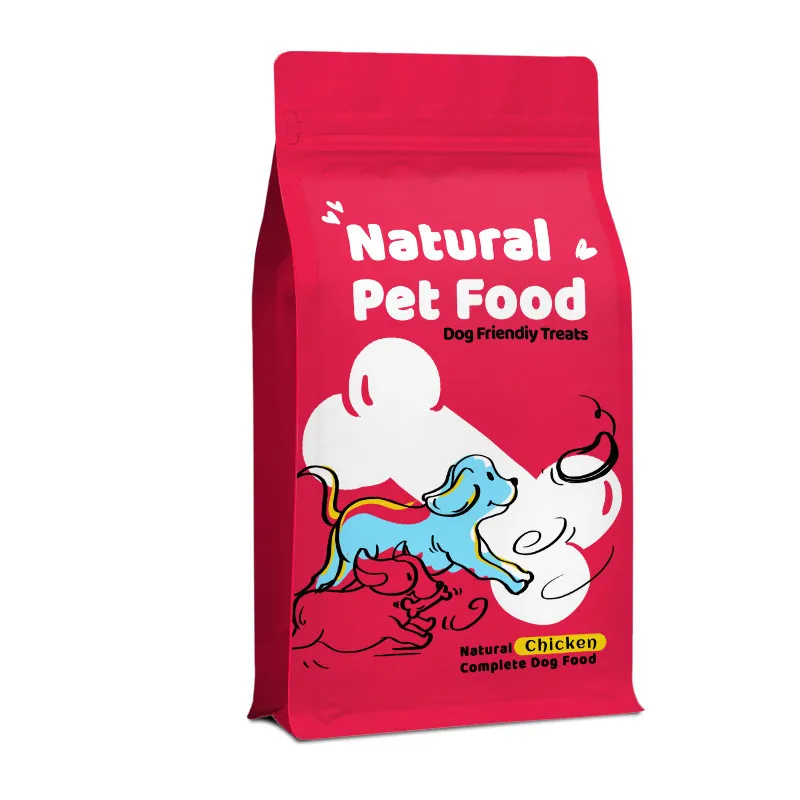 Custom advanced printing process Reusable Pet Dog Food Packaging Bag With Zipper