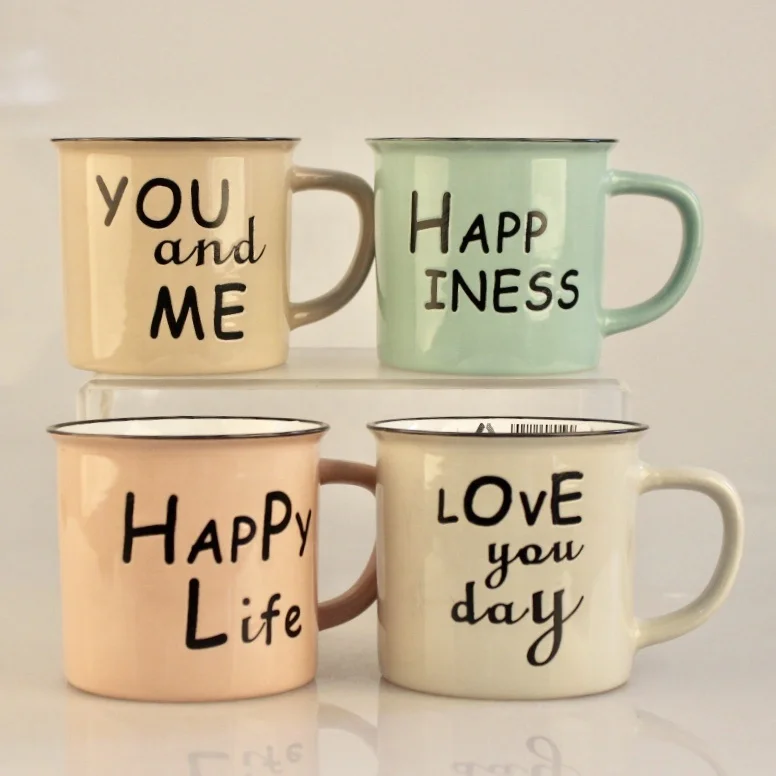 Custom ceramic mugs, ceramic mugs for promotion, color glazed ceramic mug