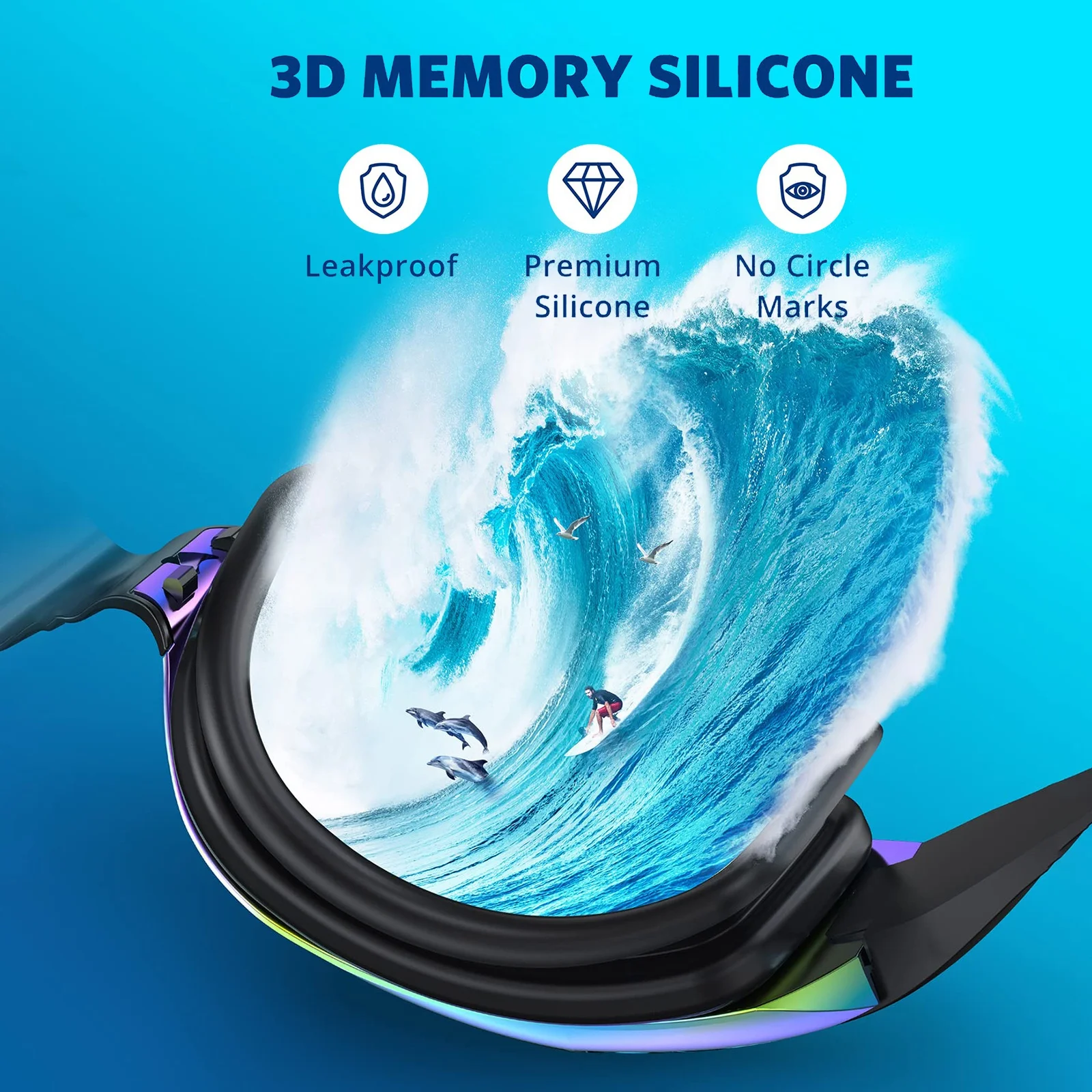 Cartoon Funny Professional Small MOQ Strong Lenses High Quality Competition Kids Kids Swim Goggles