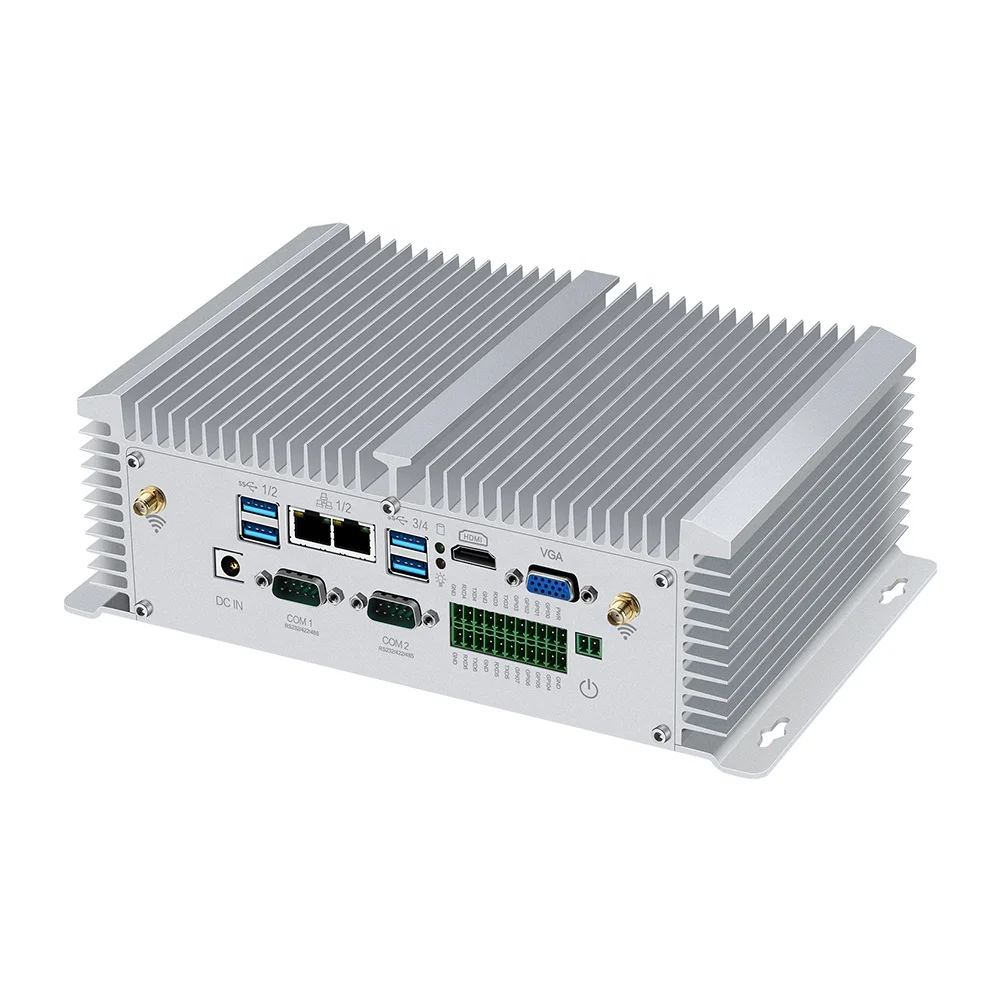 Mini PC Eanless Design Industrial Computer i5 8250U i7 7500U Dual Net Dual Serial GPIO LVDS HD High Definition Industrial Comput