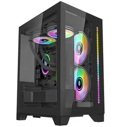 Gabinet Gamer Micro ATX Case PC Gaming Computer Cases & Towers with Tempered Glass