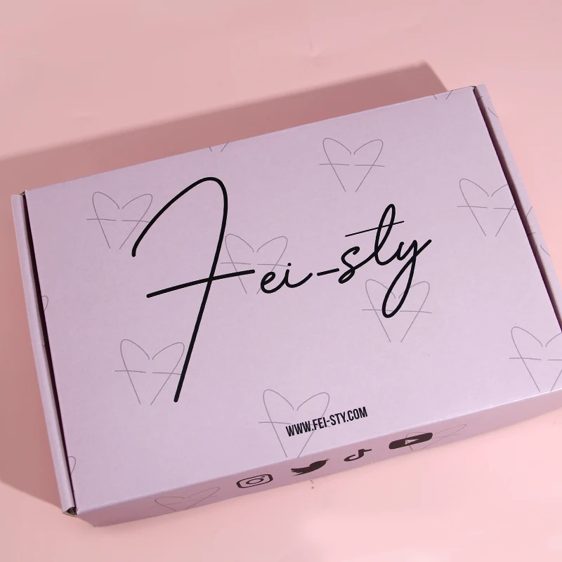 General Mailer Box Bundle Pack ( Paper Card + Wrapping Paper + Small Sticker), Custom Logo Printed Paper Packaging Mailing Box