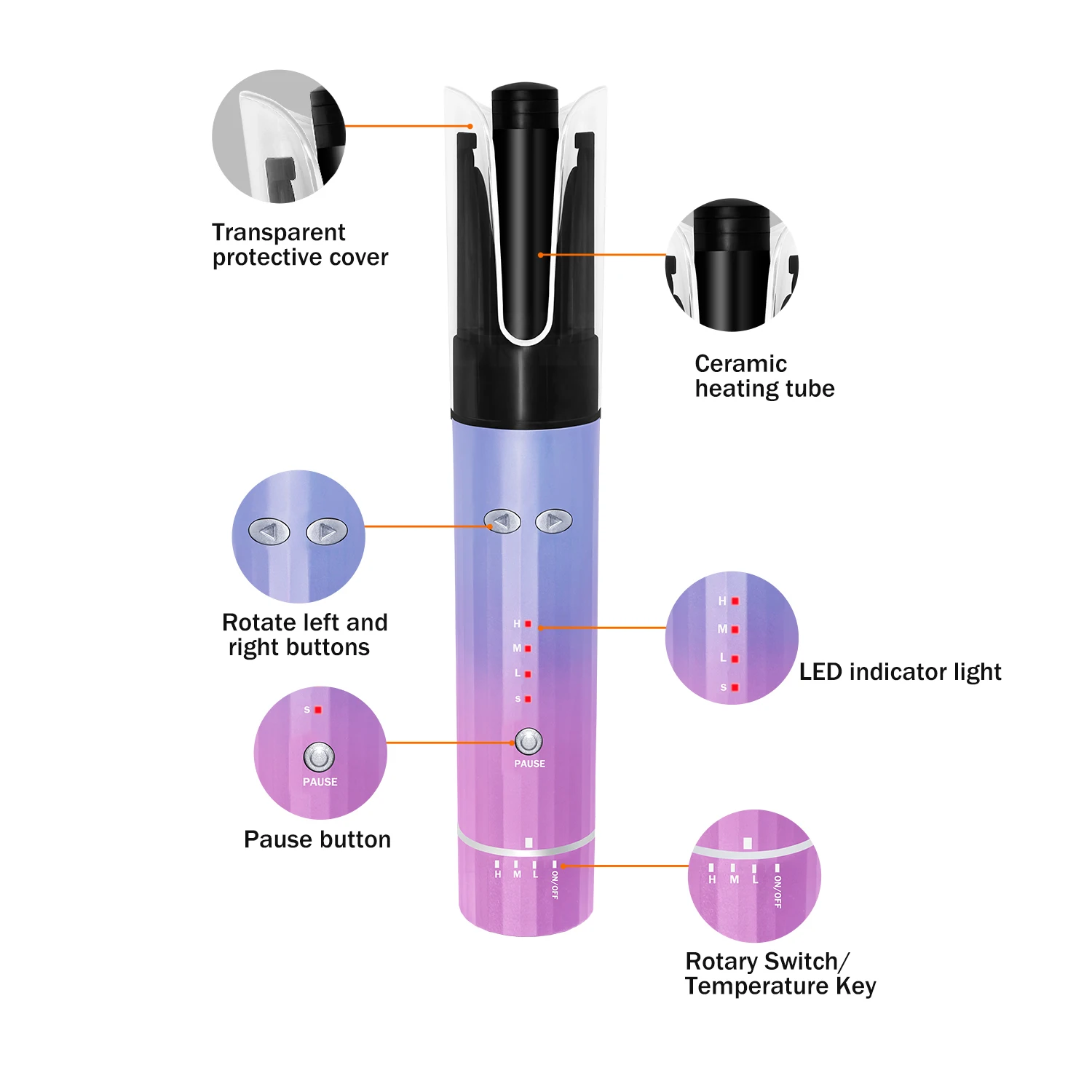 Hot Mini Wireless Rechargeable Portable Electric Spiral Curly Hair Curler Automatic Cordless Hair Curler Curling Iron