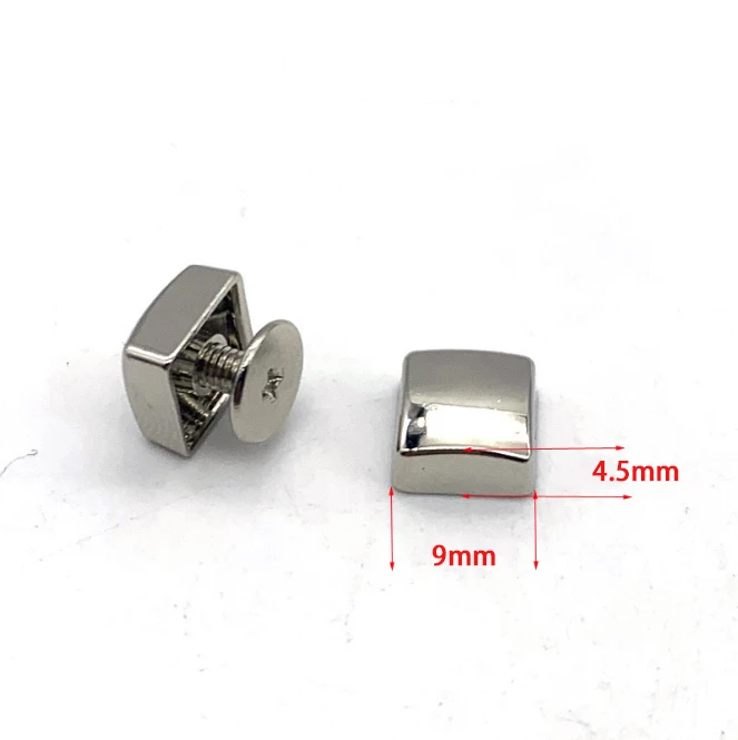 Factory Direct Sale Garment Studs Metal Square Shape Rivet For Leather Bag Garment