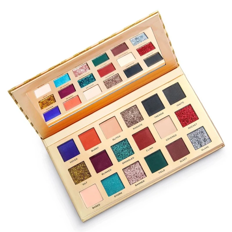 Top Quality Cosmetics Private Label 18 Colors Eyeshadow Palette Glitter Eyeshadow