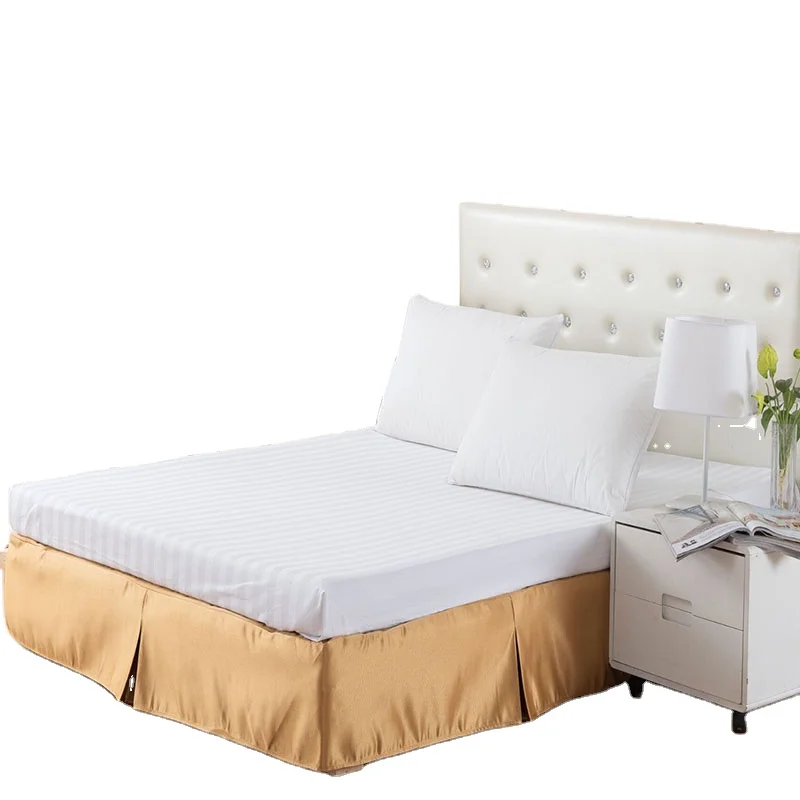 Прибытие Роскошная декоративная приталенная юбка для использования в отеле или стеганая двуспальная юбка индивидуального размера